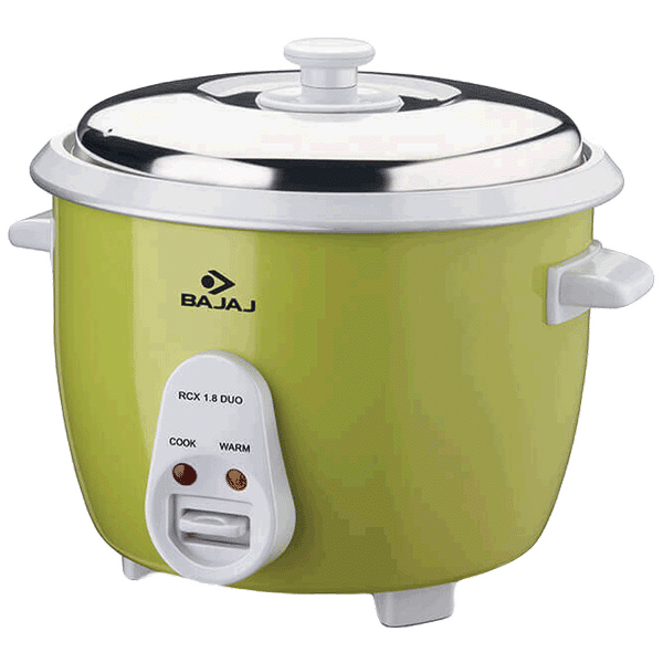 Buy Bajaj 1.8 Litres Electric Rice Cooker RCX 1.8 Duo Lime Green